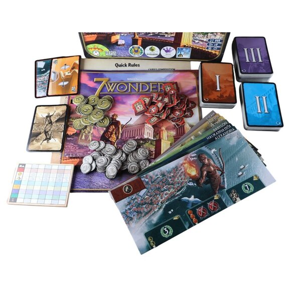 7 Wonders Board Game Repos Production Antoine Bauza Complete Strategy Game - Picture 2 of 8